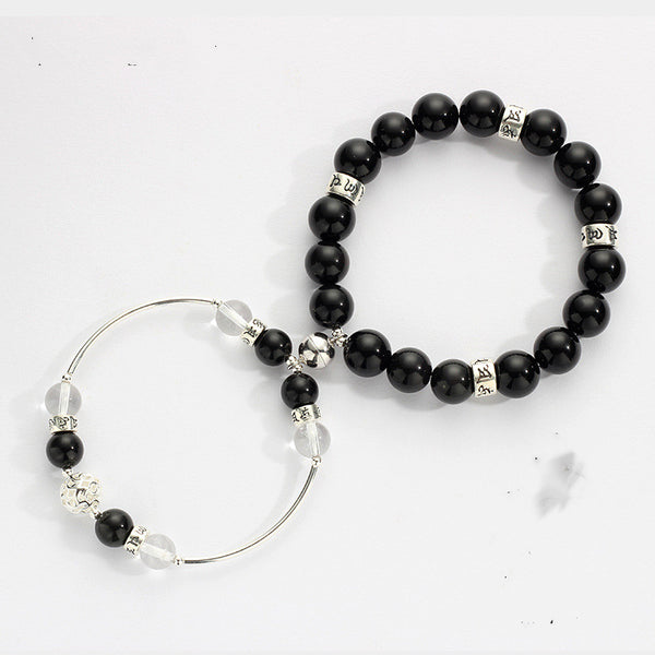 Pulsera de Pareja en Plata Esterlina Gravity