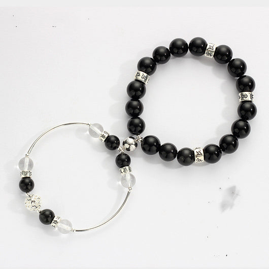 Pulsera de Pareja en Plata Esterlina Gravity