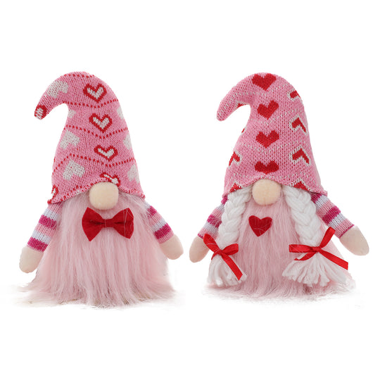 Muñeca Decorativa Sin Rostro de Punto con Corazón para San Valentín - Image 7