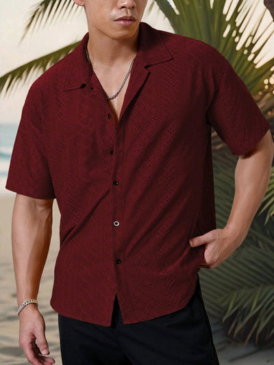 Camisa Casual Hombre con Tejido Calado Jacquard - Image 29