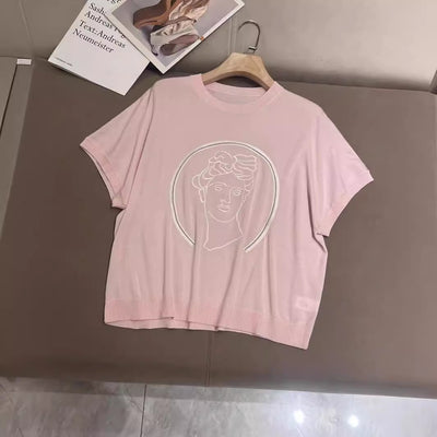 Suéter Tejido Corto para Mujer con Patrón de Cuentas - Diseño Industrial Moderno - Image 2