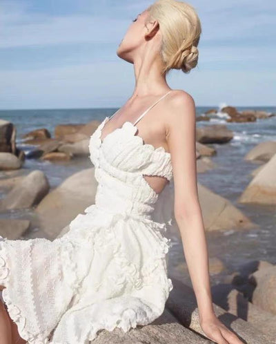 Vestido Elegante de Tirantes Ajustables en Color Sólido para Mujer - Image 6