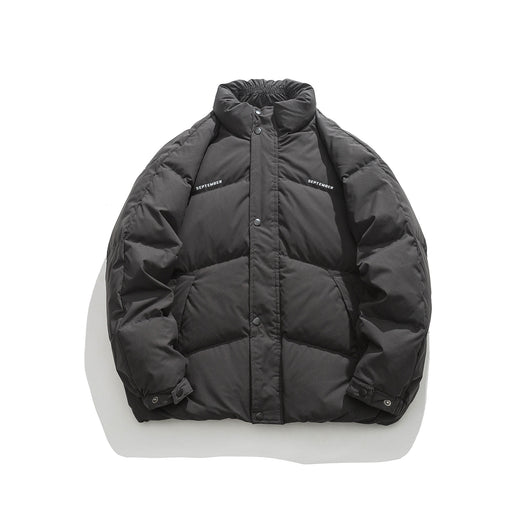Chaqueta Acolchada Hombre con Cuello Levantado y Mangas Raglán - Image 3