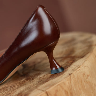 Zapatos de Tacón Medio Punta Afilada con Hebilla Metálica para Mujer - Image 8