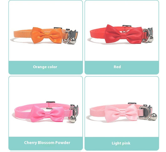 Collar Decorativo para Mascotas con Moño de Cinta Multicolor Ajustable y Campana - Image 20