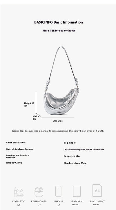 Bolsa Bandolera de Cuero Genuino Full Grain - Estilo Croissant para Uso Diario - Image 16