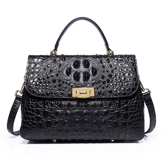 Bolso Mensajero de Cuero para Mujer con Patrón de Peces - Image 4