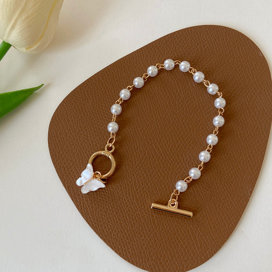 Pulsera de Perla con Dije Mariposa Hada - Elegancia Femenina - Image 13