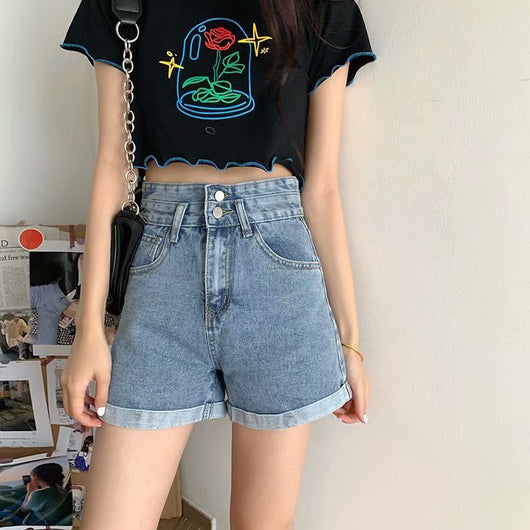 Shorts de Mezclilla Sueltos y Versátiles para Mujer - Image 12