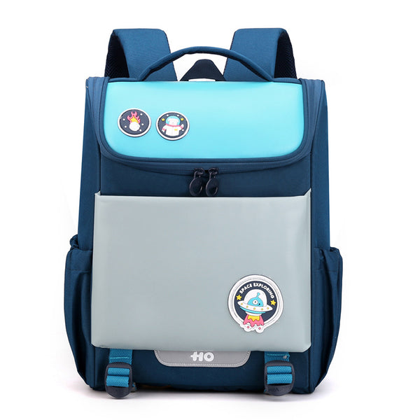 Mochila Escolar Primaria con Soporte de Hombro - Diseño Ergonómico Colores Sólidos