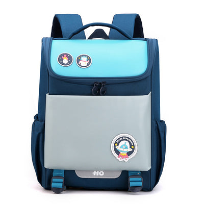 Mochila Escolar Primaria con Soporte de Hombro - Diseño Ergonómico Colores Sólidos - Image 2