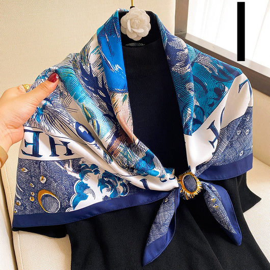 Bufanda Vintage Estampada en Algodón con Detalles Bordados - Image 29