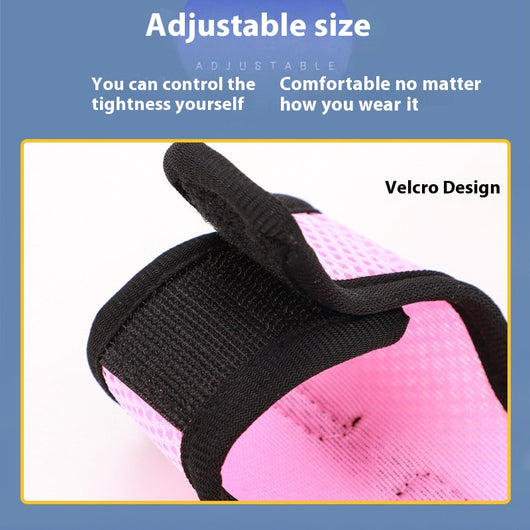 Light gray mesh pet harness with black trim and matching leash on a black and white rabbit. - Image 4