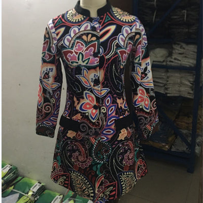 Chaqueta Larga Estampada de Manga Larga para Mujer - Image 15