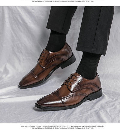 Zapatos de Cuero Clásico Estilo Británico Talla Grande - Cordones Bajos - Image 23