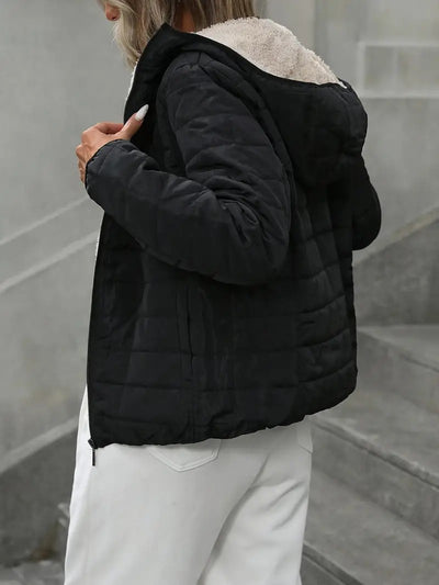 Chaqueta Acolchada de Algodón con Cuadros Escoceses para Mujer - Image 9