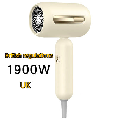 Beige 1200W hair dryer with a minimalist design, featuring a 360-degree rotating air collector nozzle and a US 110V plug. - Image 17