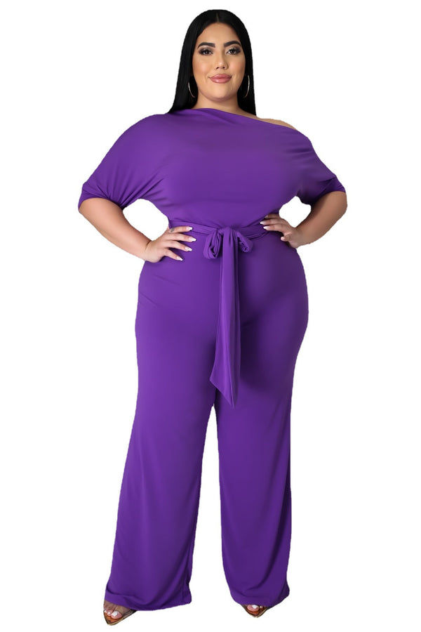 Pantalón Ancho Casual con Tirante Inclinado