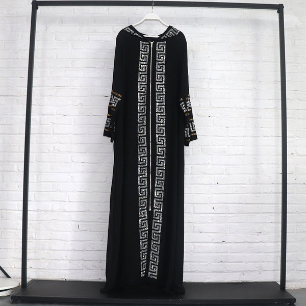 Vestido Swing Estilo Musulmán con Diseño Africano Tradicional - Image 3