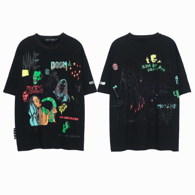 Playera Casual de Verano para Hombre con Diseño Gráfico en Colores Sólidos - Image 4