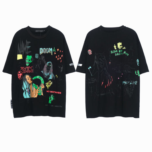 Playera Casual de Verano para Hombre con Diseño Gráfico en Colores Sólidos - Image 4