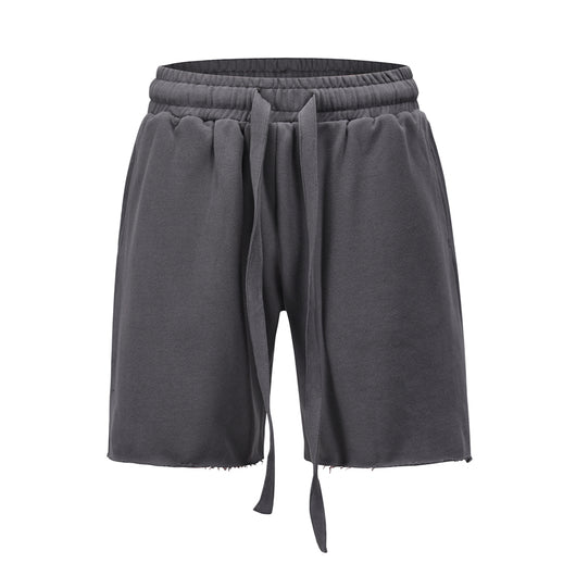 Shorts Casuales para Hombre con Bordes Crudos y Diseño Moderno - Image 3