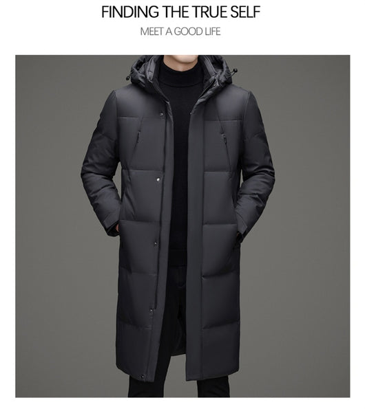 Chaqueta Acolchada de Pato con Gorro Desmontable - Abrigo Cálido Hombre - Image 23