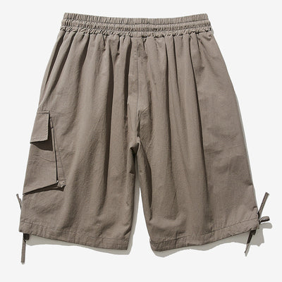 Pantalones Cortos Rectos de Algodón Puro Lavado - Básico Versátil para Hombre - Image 4