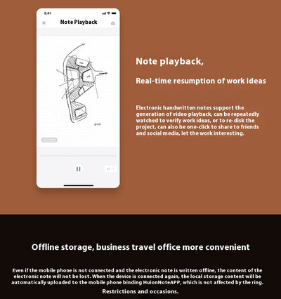 Libreta Digital Inteligente Huion Note X10 para Negocios y Reuniones - Image 13
