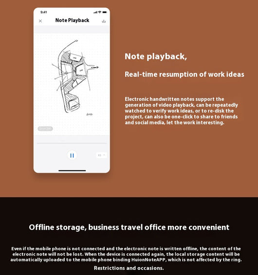 Libreta Digital Inteligente Huion Note X10 para Negocios y Reuniones - Image 13