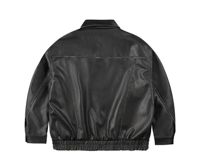 Ropa de Cuero Retro Holgada para Hombre y Mujer - Image 8