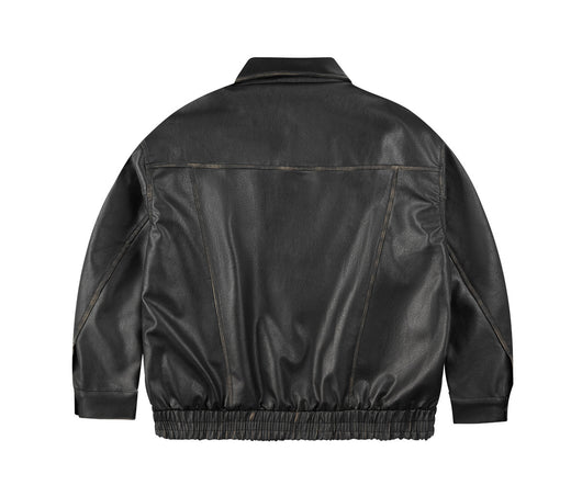 Ropa de Cuero Retro Holgada para Hombre y Mujer - Image 8
