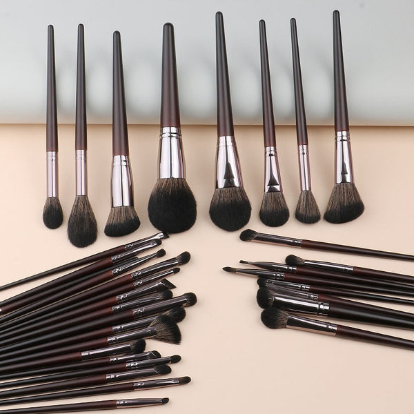 Set Profesional de Brochas para Sombras y Correctores con Cerdas Naturales