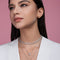 Conjunto de Joyería Minimalista con Moissanita Premium y Plata 925 Chapada en Platino