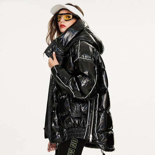 Chaqueta Acolchada Brillante para Parejas - Corte Medio Grueso - Image 17