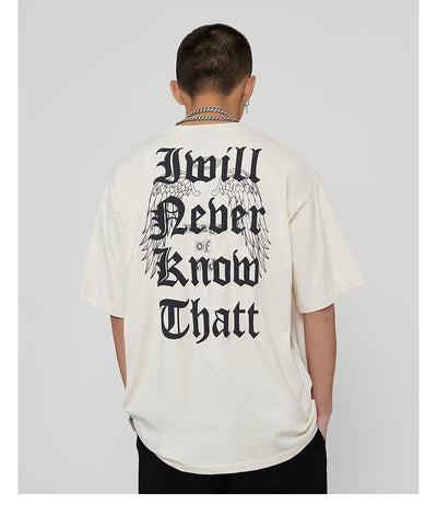 Camiseta Estampada con Letras Estilo Urbano Americano para Hombre - Image 15