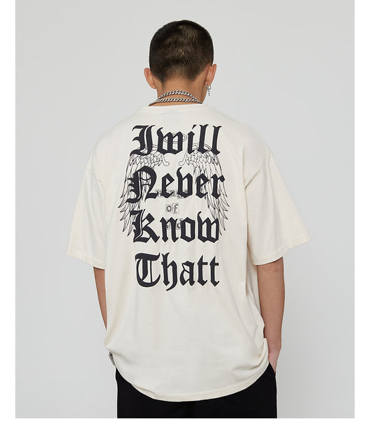 Camiseta Estampada con Letras Estilo Urbano Americano para Hombre - Image 15
