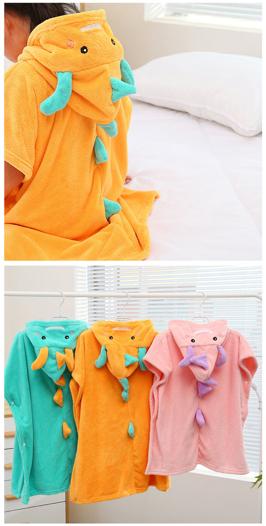 Bata de Baño Infantil Absorbente con Capucha Diseño Dinosaurio - Image 10
