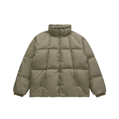 Chaqueta Acolchada de Plumas para Hombre con Cuello Alto Liso - Image 22