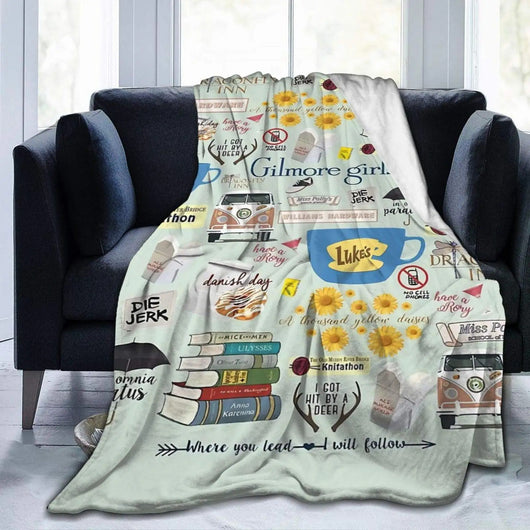 Manta Franela Estampada con Diseños de Alimentos para Sofá y Cama - Image 5
