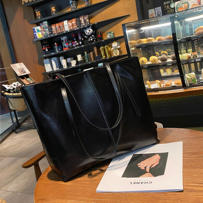 Bolso Tote de Cuero Encerado para Mujer - Bolsa de Hombro Elegante y Versátil - Image 19