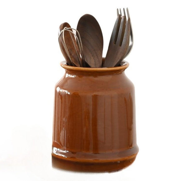 Recipiente Cerámico Elegante para Palillos y Cubiertos