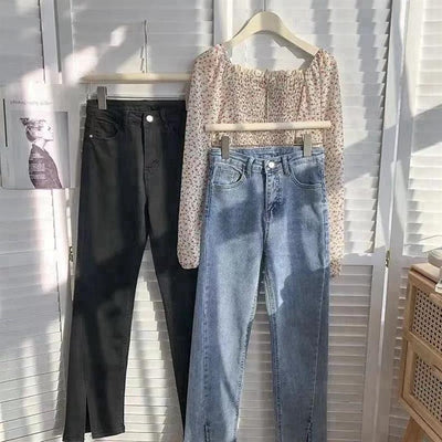 Jeans de Cintura Alta con Abertura en el Ruedo para Mujer - Image 19