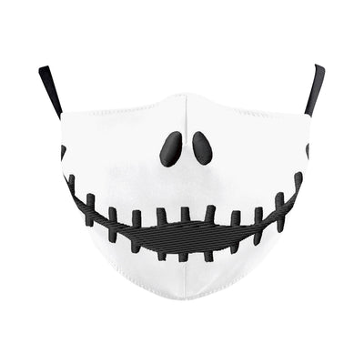 White dust mask with a colorful Day of the Dead sugar skull design, featuring a skeletal mouth and floral accents. - Image 8