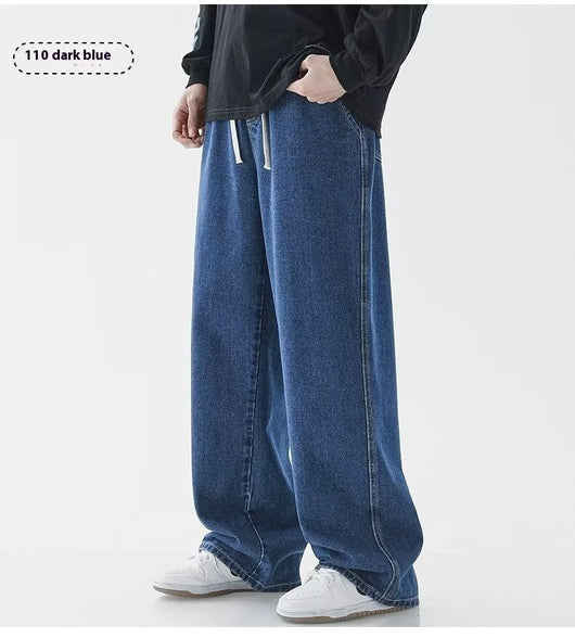Pantalones Vaqueros Rectos Hombre Primavera Verano Talle Alto Pierna Ancha Urbano - Image 15