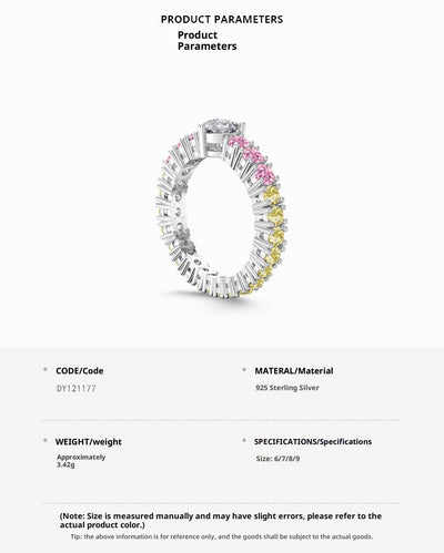 Anillo de Plata 925 para Mujer con Corazones y Arcoíris - Image 6