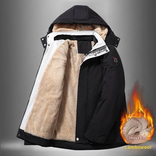 Chaqueta de Invierno para Hombre con Forro Grueso Tipo Borrego - Image 8