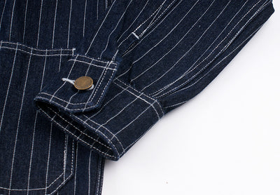Chaqueta de Mezclilla con Rayas Verticales en Colores Primarios - Image 16