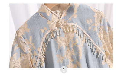 Cheongsam de Encaje Elegante - Diseño Sofisticado para Verano - Image 8