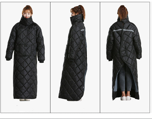 Chaqueta Cortavientos Acolchada Impermeable con Asa de Transporte - Image 27